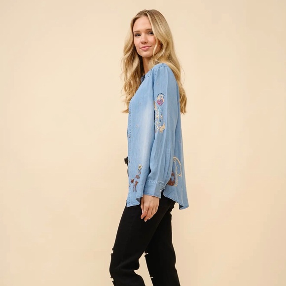 Western Embroidered Button-Up Jacket - Picture 6 of 9